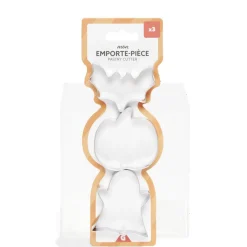 Lot de 3 moules à cookie en inox Ø6cm