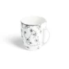 Lot de 4 mugs 200ml porcelaine Ø8,8x10,4cm noir et blanc