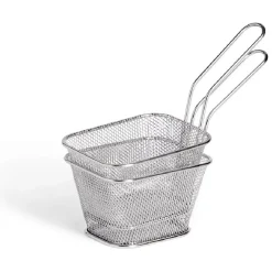 Lot de 2 paniers à frites inox argenté 19,5x17,5x8,5cm