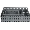 Lot de 3 panières de rangement grise