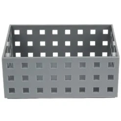 Lot de 3 panières de rangement grise