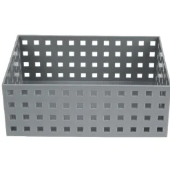 Lot de 3 panières de rangement grise