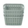 Lot de 3 panières de rangement polypropylène 16,5x16,5cm
