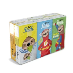 Lot de 6 paquets de mouchoirs en papier à 4 plis motif paresseux