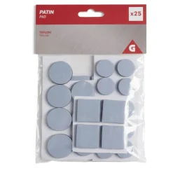 Lot de 25 patins adhésifs téflon