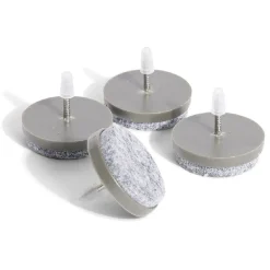 Lot de 4 patins de meuble ronds avec pointe - Ø28 mm