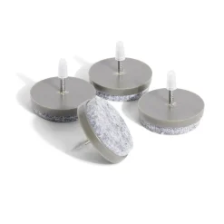 Lot de 4 patins de meuble ronds avec pointe - Ø28 mm