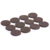 Lot de 12 patins en feutre adhésif marron - Ø22 mm