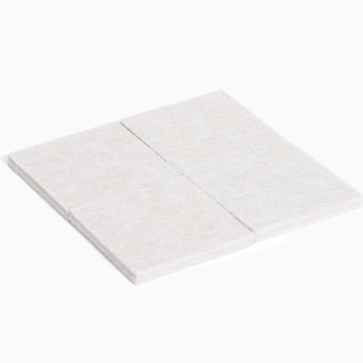 Lot de 4 patins en feutre adhésif ultra puissant - 50x50 mm