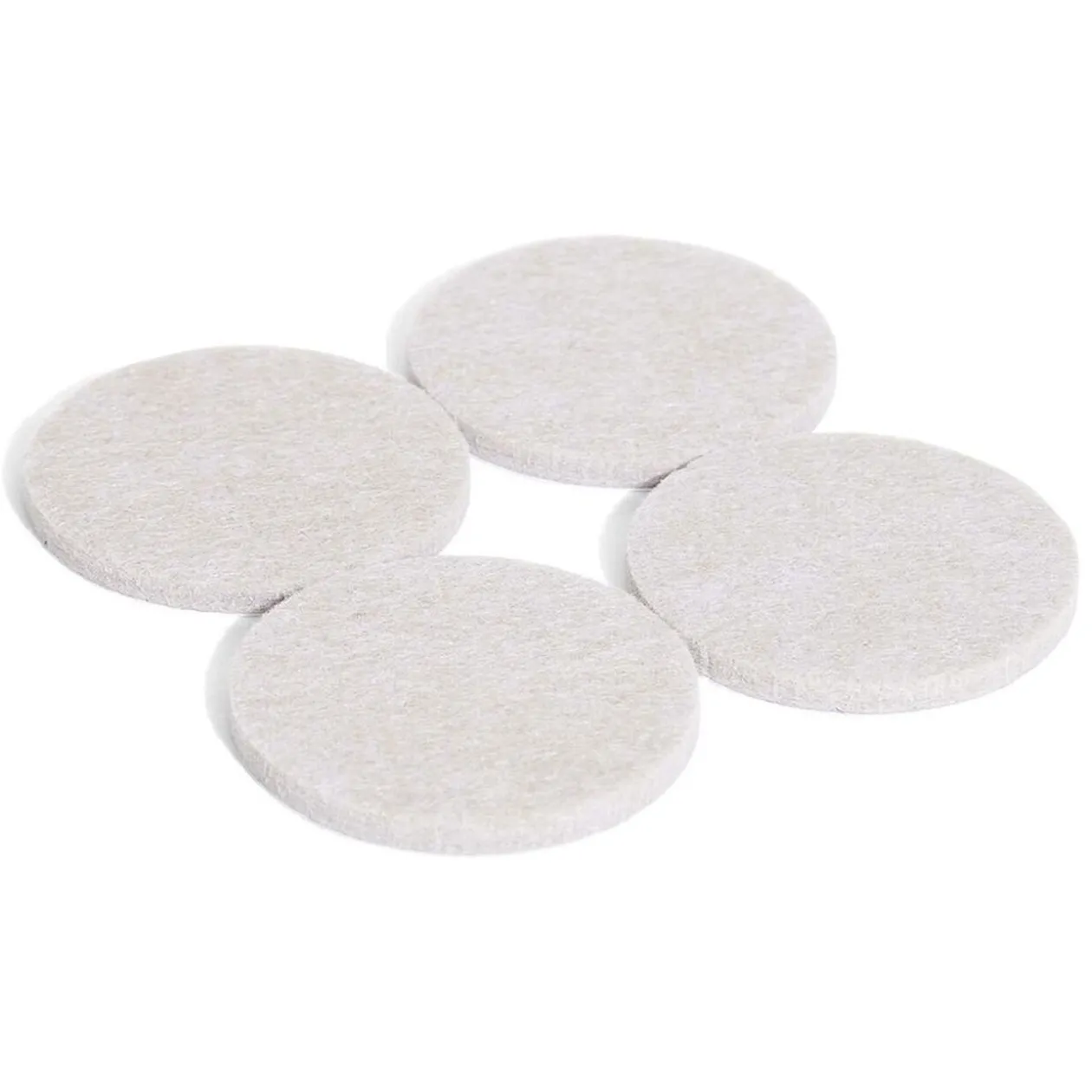 Lot de 4 patins en feutre adhésif ultra puissant beige - Ø50 mm