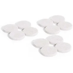 Lot de 12 patins en feutre adhésif ultra puissant beige - Ø25 mm