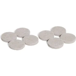 Lot de 8 patins en feutre adhésif ultra puissant beige - Ø32 mm