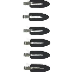 Lot de 6 pinces à cheveux latérales noir ou rose - 2 coloris