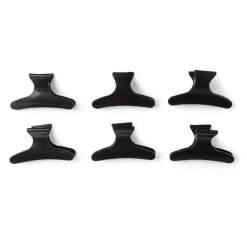 Lot de 6 pinces à cheveux plastique noir