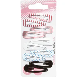 Lot de 10 pinces clic clac de 5 couleurs