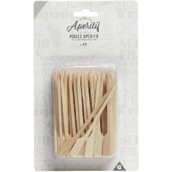 Lot de 48 piques pour l'apéritif en bambou