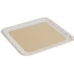 Lot de 6 plats de présentation en carton 33x31cm décor oriental