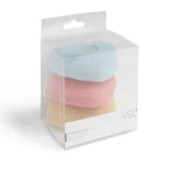 Lot de 3 éponges konjac coeur - 3 modèles