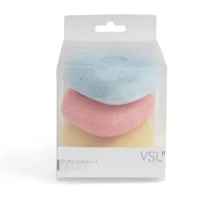 Lot de 3 éponges konjac coeur - 3 modèles