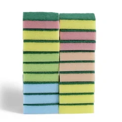 Lot de 18 éponges multicolores