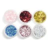 Lot de 6 pots de strass autocollants pour ongles