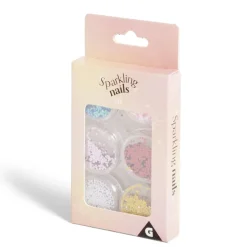 Lot de 6 pots de strass autocollants pour ongles