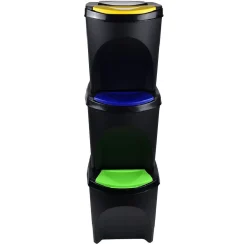 Lot de 3 poubelles de tri 25L