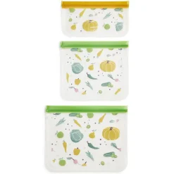 Lot de 3 sacs alimentaires en plastique - 3 modèles