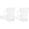 Lot de 2 tasses à café 170ml verre transparent