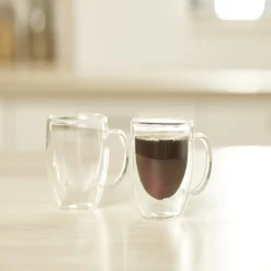 Lot de 2 tasses double paroi 80ml