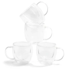 Lot de 2 tasses double paroi 80ml