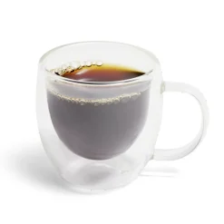 Lot de 2 tasses double paroi 80ml