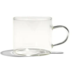 Lot de 4 tasses en verre transparent 10cl