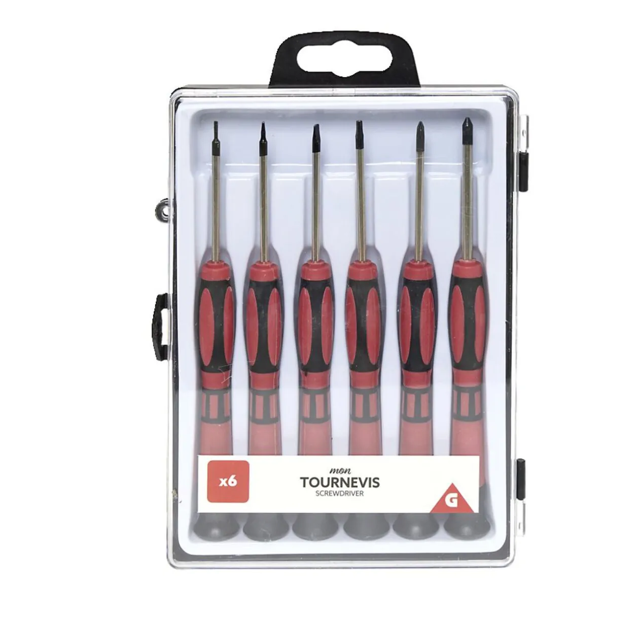 Lot de 6 tournevis et 1 clé allen