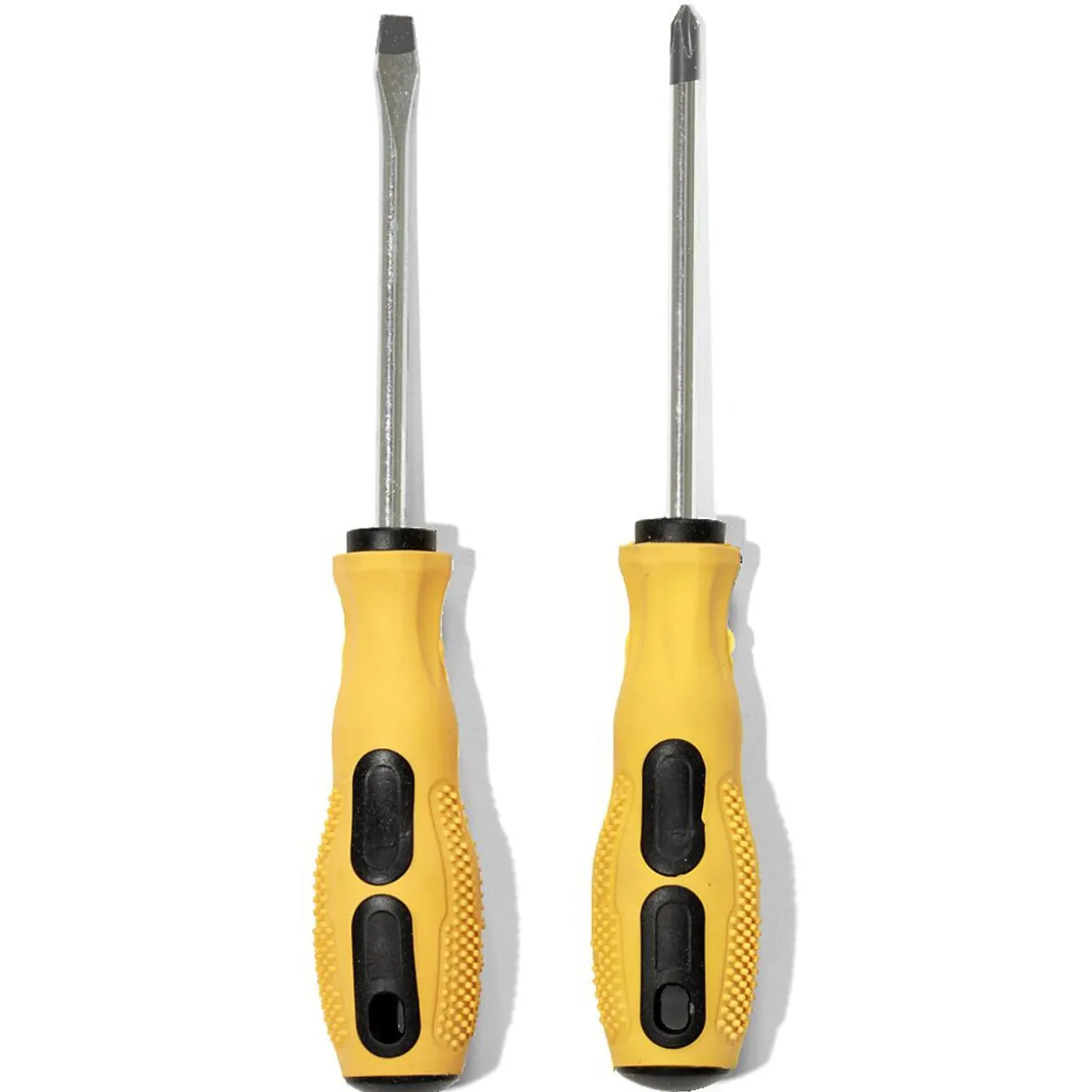 Lot de 2 tournevis noirs et jaunes