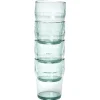 Lot de 4 verres bas en plastique effet martelé