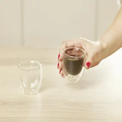 Lot de 2 verres double paroi 80ml