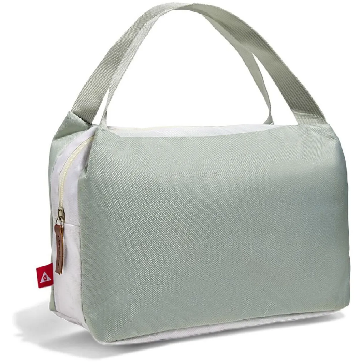 Lunch bag sac à repas vert pistache et beige - 25x14xH.16cm