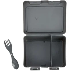Lunch box à 2 compartiments - Boîte alimentaire en plastique gris 1L
