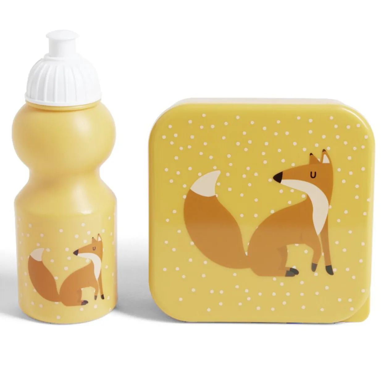 Lunchbox enfant 720ml avec gourde 350ml et sac de transport renard orange