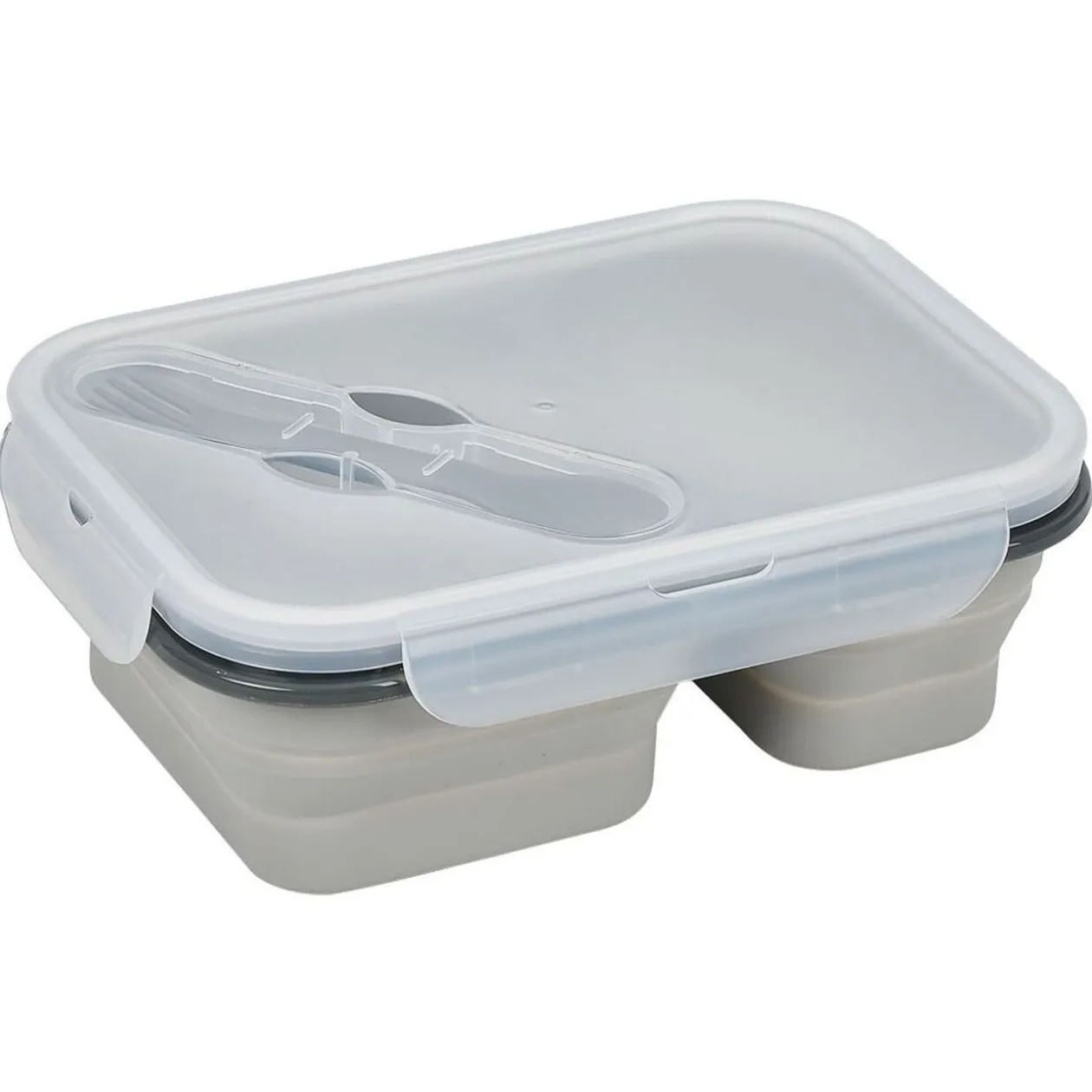 Lunchbox rétractable 2 compartiments avec couvercle 3 coloris