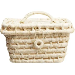 Malle décorative en fibre naturelle