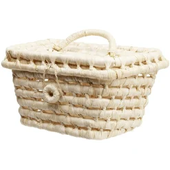 Malle décorative en fibre naturelle