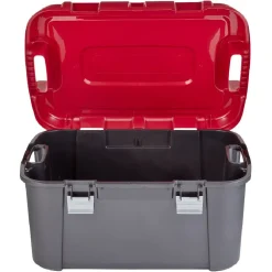 Malle de rangement clips à roulettes Keter Totem noire et rouge 140L