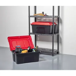 Malle de rangement 38,5x58xH34cm plastique x2