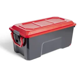 Malle rangement 75L plastique noir