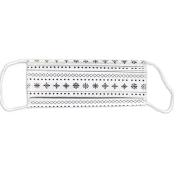 Masque adulte catégorie 1 tissu motif étoile thème Noël bleu et blanc