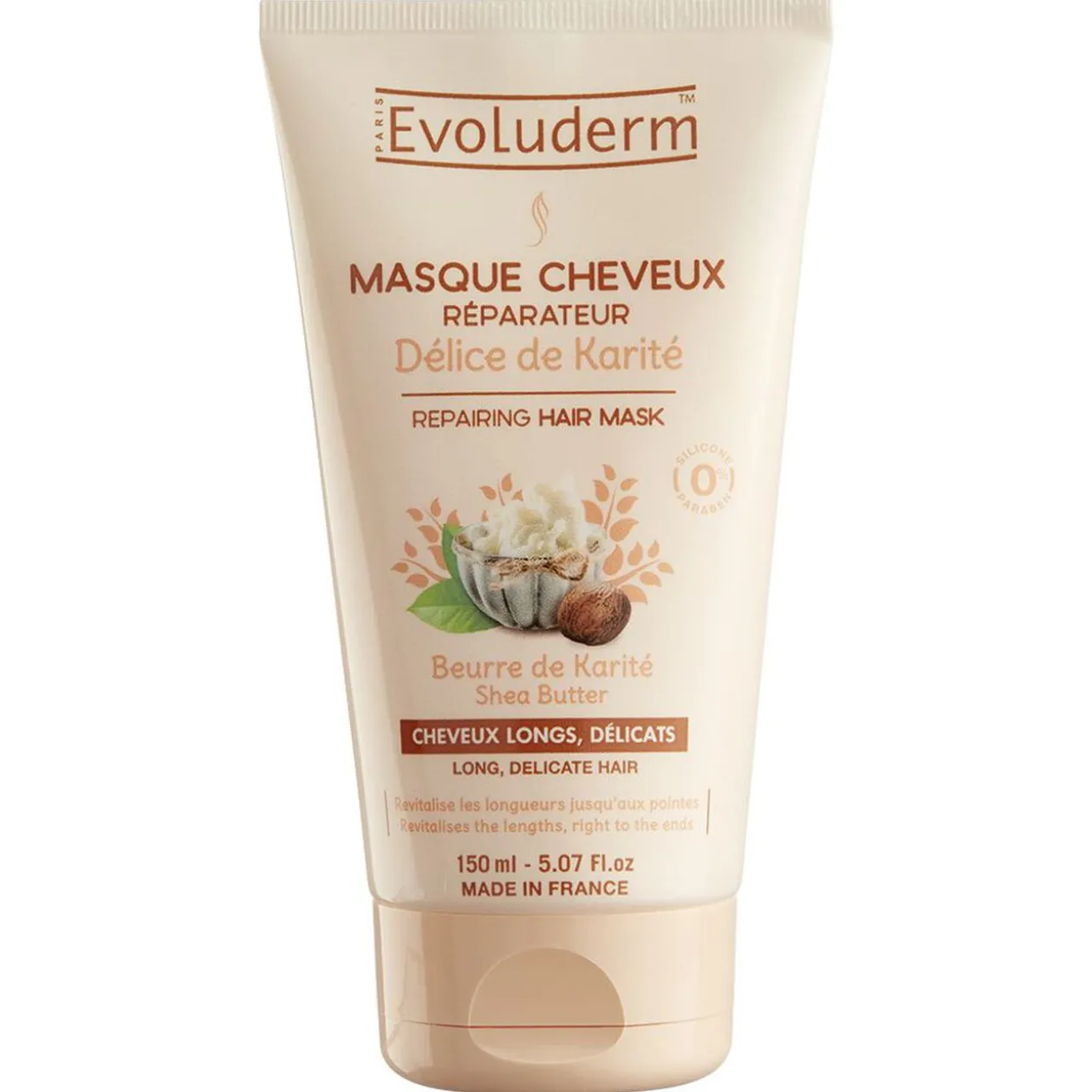 Masque cheveux Evoluderm délice de karité 150 ml