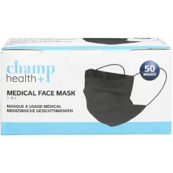 Masque jetable en papier noir x50