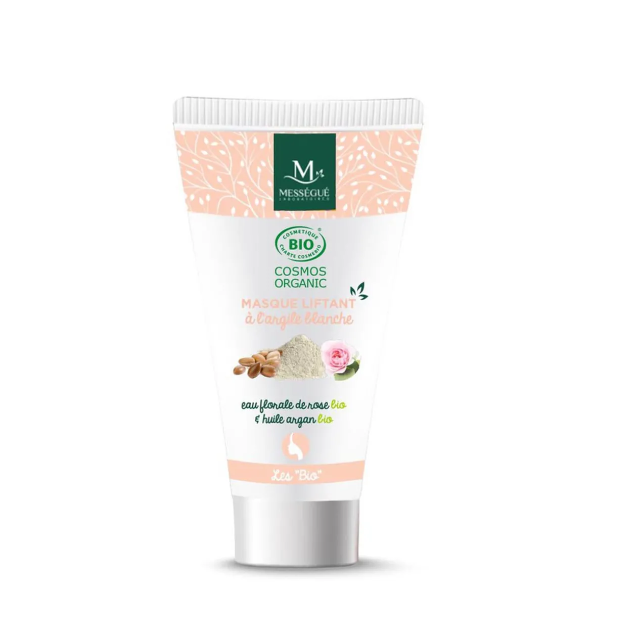 Masque liftant certifié bio à l'argile blanche, tube de 30 ml
